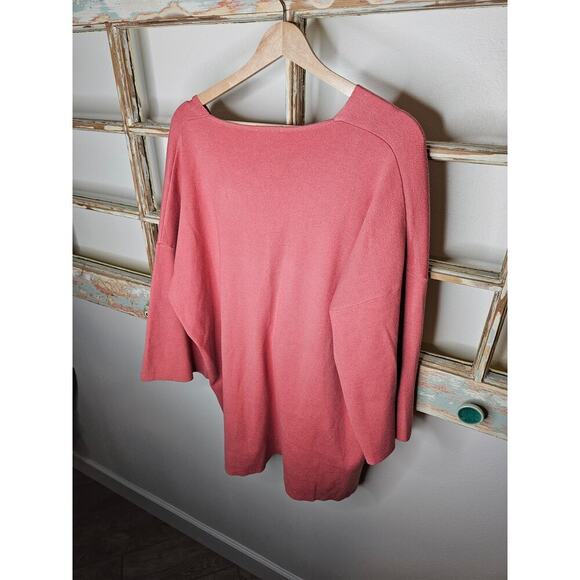 NWT With Love P Cill Hi/Low V-Neck Sweater with wide 3/4 sleeves size Large - Picture 6 of 7